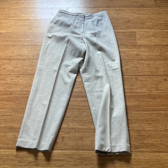 Liz Claiborne Cream Wool Blend Trousers, Size 10 - Picture 2 of 7